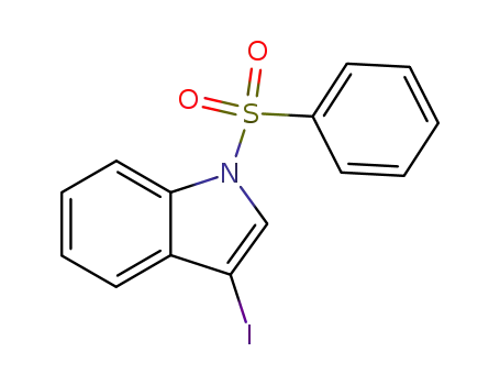 Molecular Structure of 80360-14-1 (3-IODO-1-(PHENYLSULFONYL)-1H-INDOLE)