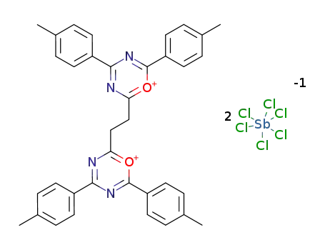 2,2'-(1,2-Ethandiyl)bis<4,6-bis(p-tolyl)-1,3,5-oxadiazinium>-dihexachloroantimonat(V)