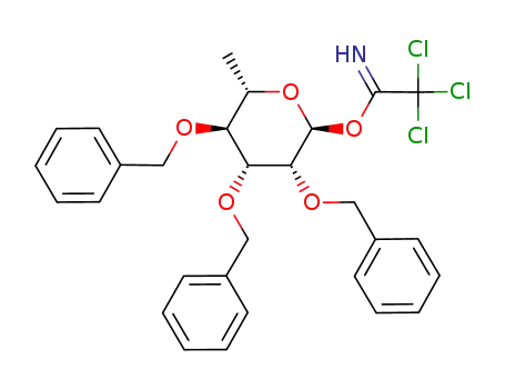 (2S,3R,4R,5S,6S)-3,4,5-tris(benzyloxy)-6-methyltetrahydro-2H-pyran-2-yl 2,2,2-trichloroacetimidate