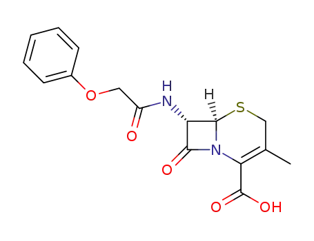 (6R)-3-methyl-8-oxo-7c-(2-phenoxy-acetylamino)-(6rH)-5-thia-1-aza-bicyclo[4.2.0]oct-2-ene-2-carboxylic acid