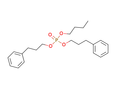 Molecular Structure of 144357-51-7 (Phosphoric acid, butyl bis(3-phenylpropyl) ester)