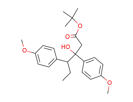t-butyl 3-hydroxy-3,4-bis-(p-methoxyphenyl)-hexanoate