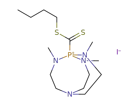 1-Butylsulfanylthiocarbonyl-2,8,9-trimethyl-2,5,8,9-tetraaza-1-phosphonia-bicyclo[3.3.3]undecane; iodide