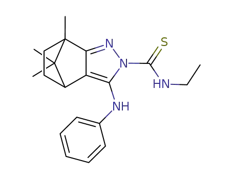 7,8,8-Trimethyl-3-phenylamino-4,5,6,7-tetrahydro-4,7-methano-indazole-2-carbothioic acid ethylamide
