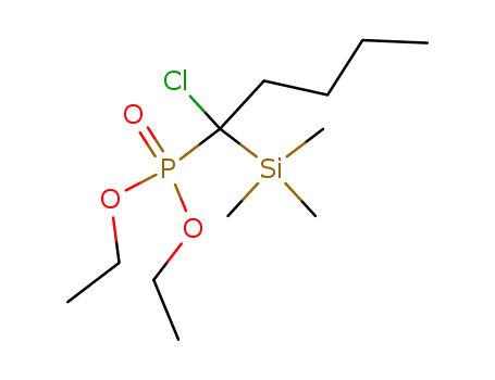 (1-Chloro-1-trimethylsilanyl-pentyl)-phosphonic acid diethyl ester