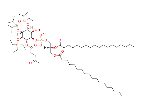 1D-6-O-(4-oxopentanoyl)-3,4-O-(tetraisopropyldisiloxane-1,3-diyl)-5-O-triethylsilyl-myo-inositol 1-<(1,2-di-O-octadecanoyl-sn-glyceryl) methyl phosphate>