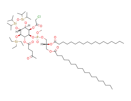 1D-2-chloroacetyl-6-O-(4-oxopentanoyl)-3,4-O-(tetraisopropyldisiloxane-1,3-diyl)-5-O-triethylsilyl-myo-inositol 1-<(1,2-di-O-octadecanoyl-sn-glyceryl) methyl phosphate>