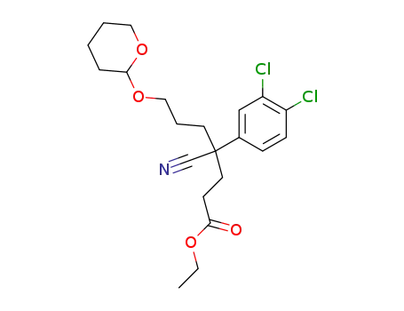 4-Cyano-4-(3,4-dichloro-phenyl)-7-(tetrahydro-pyran-2-yloxy)-heptanoic acid ethyl ester