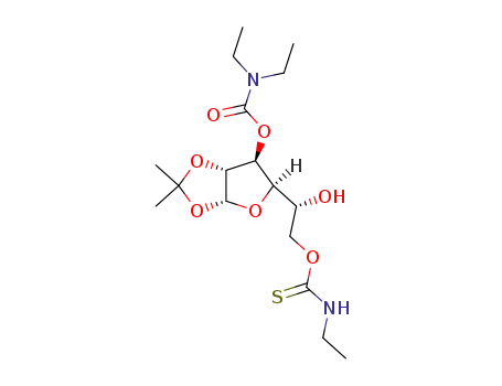 Diethyl-carbamic acid (3aR,5R,6S,6aR)-5-((R)-2-ethylthiocarbamoyloxy-1-hydroxy-ethyl)-2,2-dimethyl-tetrahydro-furo[2,3-d][1,3]dioxol-6-yl ester