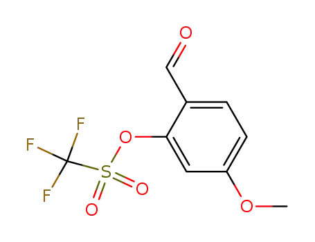 Molecular Structure of 197015-32-0 (Methanesulfonic acid, trifluoro-, 2-formyl-5-methoxyphenyl ester)