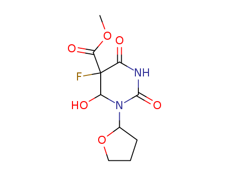 5-Pyrimidinecarboxylic acid, 5-fluorohexahydro-6-hydroxy-2,4-dioxo-1-(tetrahydro-2-furanyl)-, methyl ester