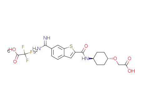 trans-[4-(6-amidinobenzo[b]thiophen-2-carboxamido)cyclohexyloxy]acetic acid trifluoroacetate