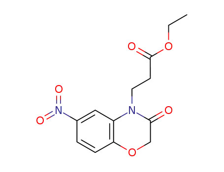 3-(6-nitro-3-oxo-2,3-dihydro-benzo[1,4]oxazin-4-yl)-propionic acid ethyl ester