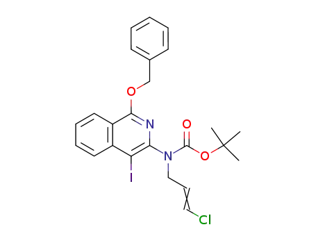 3-[N-(tert-butyloxycarbonyl)-N-(3-chloroprop-2-en-1-yl)amino]-1-benzyloxy-4-iodoisoquinoline