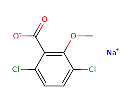 Molecular Structure of 1918-00-9 (Dicamba)
