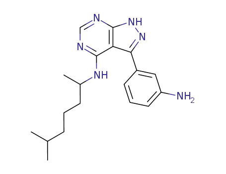 [3-(3-amino-phenyl)-1H-pyrazolo[3,4-d]pyrimidin-4-yl]-(1,5-dimethyl-hexyl)-amine