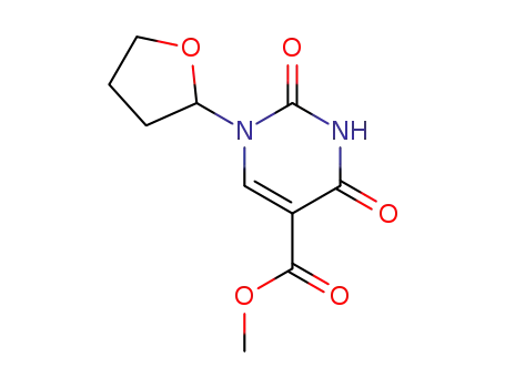 Molecular Structure of 65906-07-2 (5-Pyrimidinecarboxylic acid,
1,2,3,4-tetrahydro-2,4-dioxo-1-(tetrahydro-2-furanyl)-, methyl ester)
