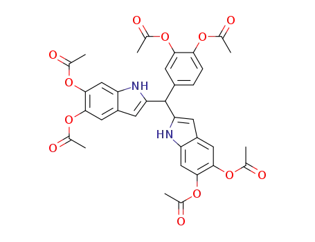 4-[bis-(1H-5,6-diacetoxyindol-2-yl)methyl]-1,2-diacetoxybenzene