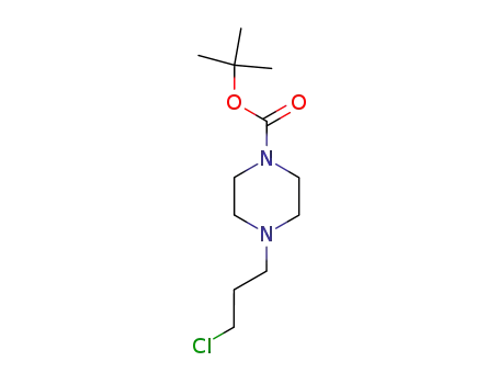 Molecular Structure of 165530-45-0 (4-(3-CHLORO-PROPYL)-PIPERAZINE-1-CARBOXYLIC ACID TERT-BUTYL ESTER)
