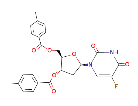 Molecular Structure of 7585-89-9 (2'-Deoxy-5-fluorouridine 3',5'-bis(4-methylbenzoate))