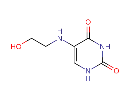 Molecular Structure of 55476-33-0 (5-(2'-HYDROXYETHYL)AMINOURACIL)