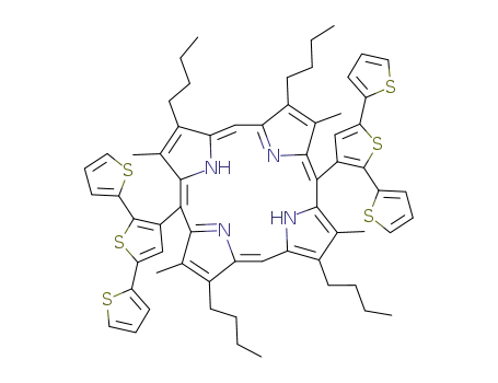 5,15-bis([2',2'':5'',2'''-terthiophen]-3''-yl)-2,8,12,18-tetra-n-butyl-3,7,13,17-tetramethylporphyrin