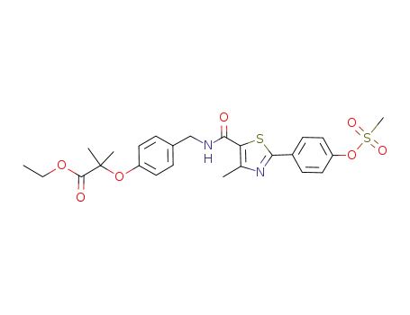ethyl 2-methyl-2-{[4-({[(4-methyl-2-{4-[(methylsulfonyl)oxy]phenyl}-1,3-thiazol-5-yl)carbonyl]amino}methyl)phenyl]oxy}propanoate
