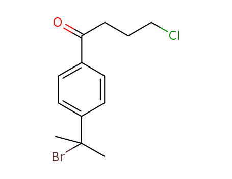 Molecular Structure of 169280-04-0 (1-Butanone, 1-[4-(1-bromo-1-methylethyl)phenyl]-4-chloro-)