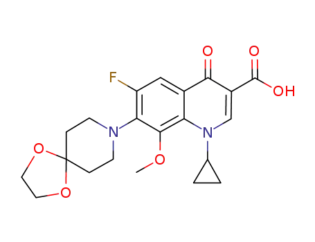 1-cylopropyl-7-(1,4-dioxa-8-aza-spiro[4,5]dec-8-yl)-6-fluoro-8-methoxy-4-oxo-1,4-dihydro-quinoline-3-carboxylic acid
