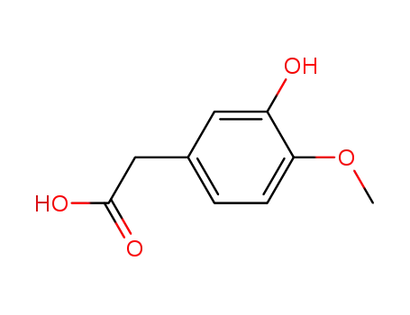 Molecular Structure of 1131-94-8 (3-Hydroxy-4-methoxyphenylacetic acid)