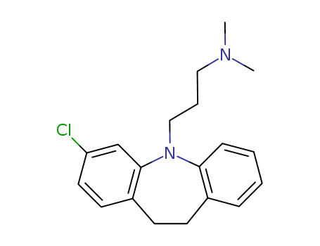 303-49-1,Clomipramine,5H-Dibenz[b,f]azepine,3-chloro-5-[3-(dimethylamino)propyl]-10,11-dihydro- (6CI,7CI,8CI);3-Chloro-5-[3-(dimethylamino)propyl]-10,11-dihydro-5H-dibenz[b,f]azepine;Chlorimipramine;G 34586;NSC 169865;