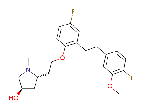 (2R,4R)-2-[2-[4-fluoro-2-[2-(4-fluoro-3-methoxyphenyl)ethyl]phenoxy]ethyl]-4-hydroxy-1-methylpyrrolidine