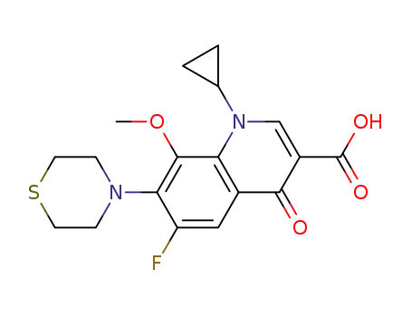 1-Cyclopropyl-6-fluoro-8-methoxy-7-thiomorpholino-1,4-dihydro-4-oxoquinoline-3-carboxylic acid