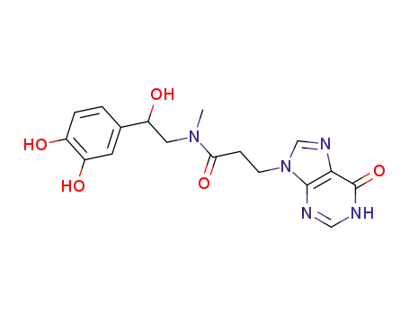 3-(1,6-dihydro-6-oxo-9H-purin-9-yl)-N-[2-(3,4-dihydroxyphenyl)-2-hydroxyethyl]-N-methylpropanamide