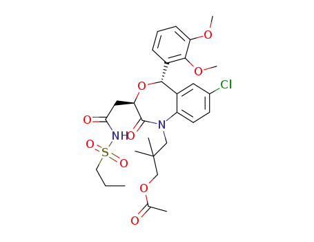 (3R,5S)-N-propanesulfonyl-1-(3-acetoxy-2,2-dimethylpropyl)-7-chloro-5-(2,3-dimethoxyphenyl)-2-oxo-1,2,3,5-tetrahydro-4,1-benzoxazepine-3-acetamide