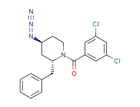 (2R,4S)-2-benzyl-1-(3,5-dichlorobenzoyl)-4-piperidine azide