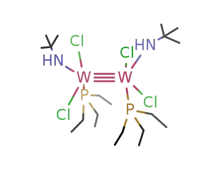 1,1,2,2-tetrachloro-1,2-bis(t-butylamido)1,2-bis(triethylphsphine)-ditungsten(III)(3W-W)