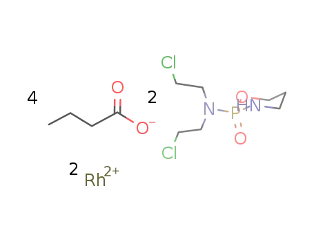 Rh2(butyrate)4((ClCH2CH2)2NP(O)(OCH2CH2CH2NH))2