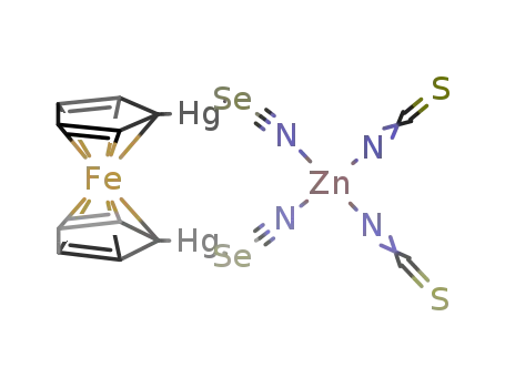 (1,1'-bis(selenocyanatomercurio)ferrocene)Zn(NCS)2