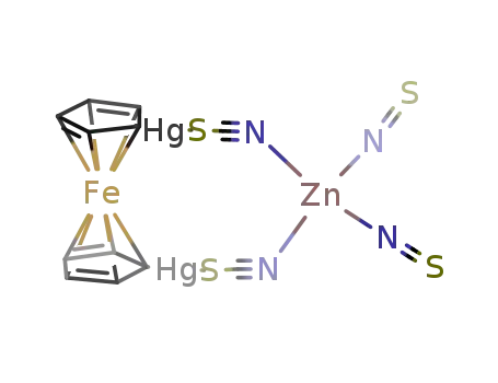 (1,1'-bis(thiocyanatomercurio)ferrocene)Zn(NCS)2