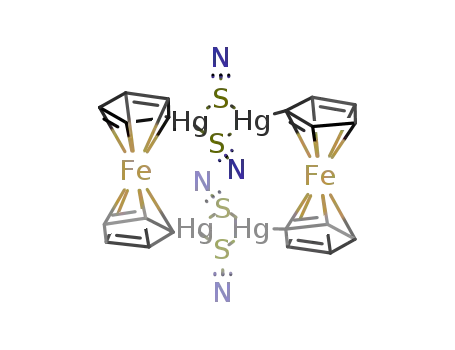 ferrocenylenebismercury(II) thiocyanate dimer