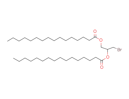 Molecular Structure of 34607-52-8 (Hexadecanoic acid, 1-(bromomethyl)-1,2-ethanediyl ester)