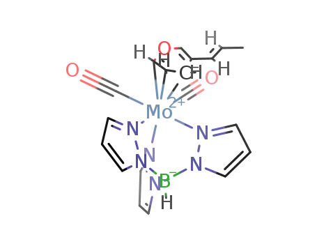 (+/-)-E-dicarbonyl(hydridotrispyrazolylborate)(3-propenyl-η-4,5,6-pyranyl)molybdenum