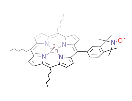 5,10,15-tri-n-pentyl-20-(1',1',3',3'-tetramethylisoindolin-2'-yloxyl-5'-yl)porphyrinato zinc(II)