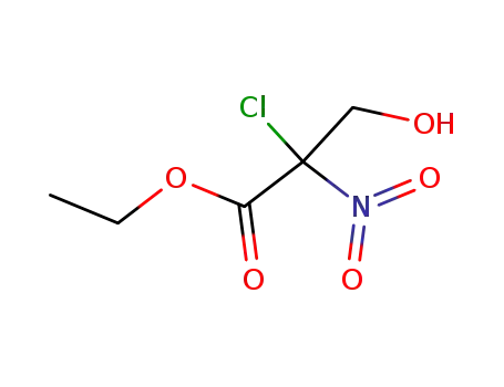 Molecular Structure of 84115-18-4 (Propanoic acid, 2-chloro-3-hydroxy-2-nitro-, ethyl ester)