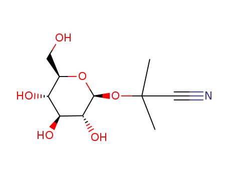 Propanenitrile, 2-(b-D-glucopyranosyloxy)-2-methyl-
