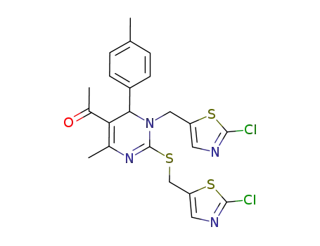 1-[1-(2-chlorothiazol-5-yl-methyl)-2-(2-chlorothiazol-5-yl-methylsulfanyl)-4-methyl-6-(4-tolyl)-1,6-dihydropyrimidin-5-yl]ethanone