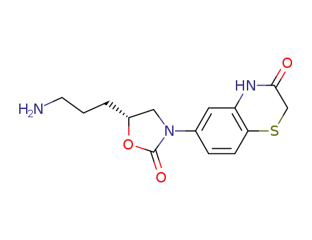 6-[(R)-5-(3-amino-propyl)-2-oxo-oxazolidin-3-yl]-4H-benzo[1,4]thiazin-3-one