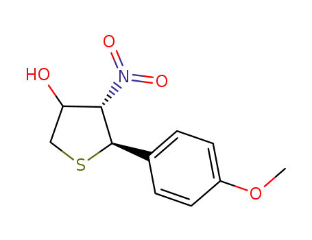 5-(4-methoxyphenyl)-4-nitrotetrahydrothiophen-3-ol