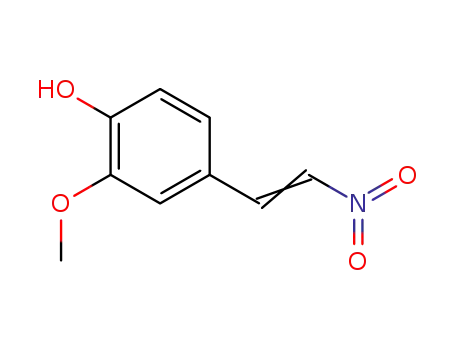 Molecular Structure of 6178-42-3 (1-(4-HYDROXY-3-METHOXYPHENYL)-2-NITROETHENE)